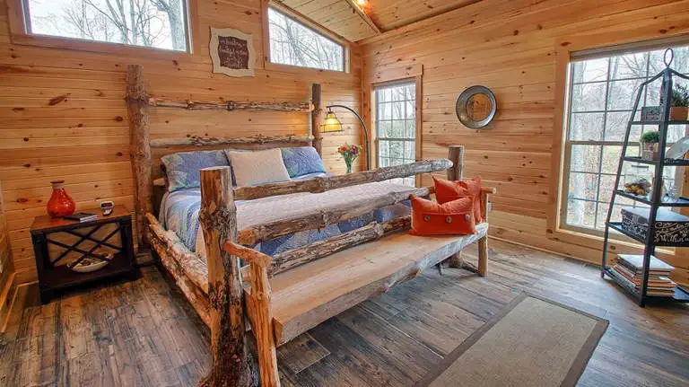 Bedroom Bookers Cabin Hocking Hills Ohio